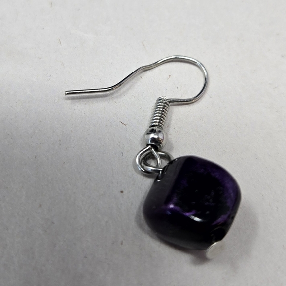 Beautiful Womens Dangle Necklace-Matching Earrings Silver Tone Adjustable Chain - Picture 13 of 13